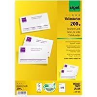 SIGEL DP839 150 Tarjetas de visita precortadas- 85 x 55 mm- 200 g - m²- blanco